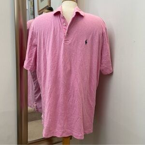 Ralph Lauren pink cotton collared Polo shirt size XL.
